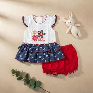 New Without Tags Baby Girl outfit set Shirt and Shorts Size 3 6 months